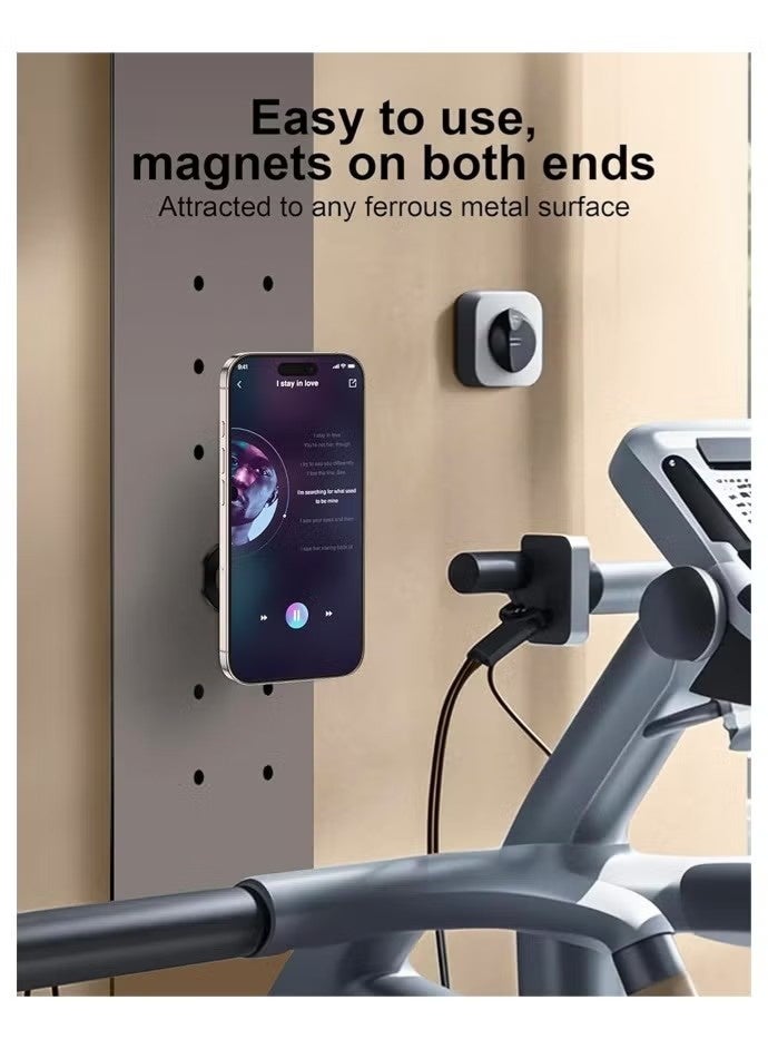 حامل هاتف MagSafe مزدوج الجوانب مزود بحلقة مغناطيسية قابلة للتعديل وحامل قابل للطي لأجهزة iPhone 16 Pro Max/15 Plus/14 Pro/13 Mini/12 و Samsung. - Image 2